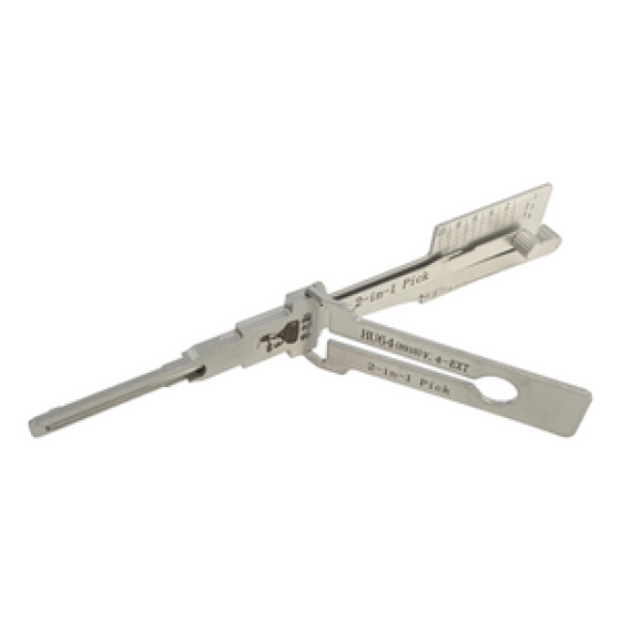 Original Lishi 2 in 1 Single Lifter Pick and Decoder HU64 8910 V.4 EXT Cutout